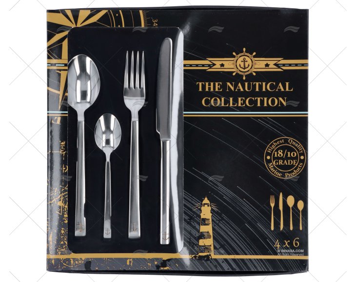 TALHERES INOX 24pcs ÂNCORA