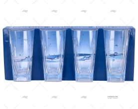 WATER GLASS IN POLYCARBONATE 4 PCS 360ml