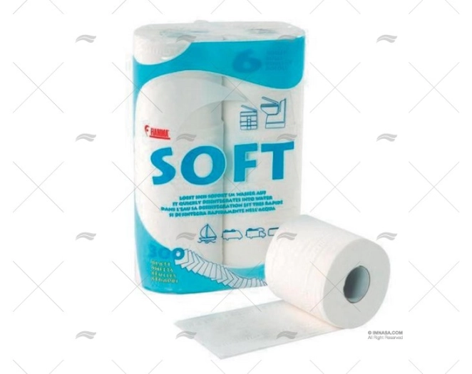 PAPEL INODORO SOFT 6 ROLLOS.