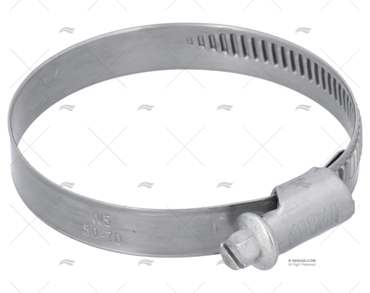 ABRAÇADEIRA INOX W5  50- 70/12 NORMA