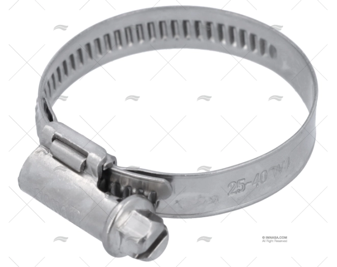 ABRAÇADEIRA INOX W4  25- 40/ 9