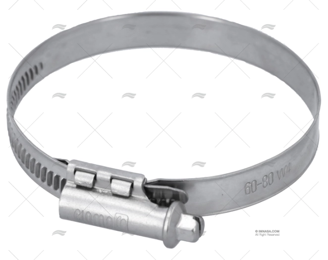 Abraçadeira INOX W4  60- 80/12