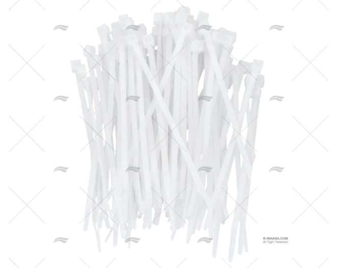 ABRAÇADEIRA NYLON 2,5x98 BRANCA 100 UNIDADES NORMA