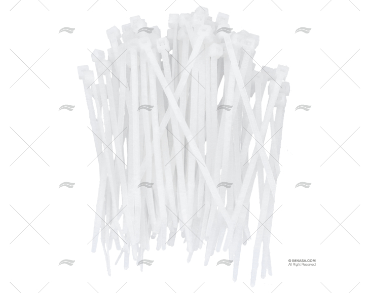 FASCETTA NYLON 2,5x98 BIANCA 100 UNITÀ NORMA