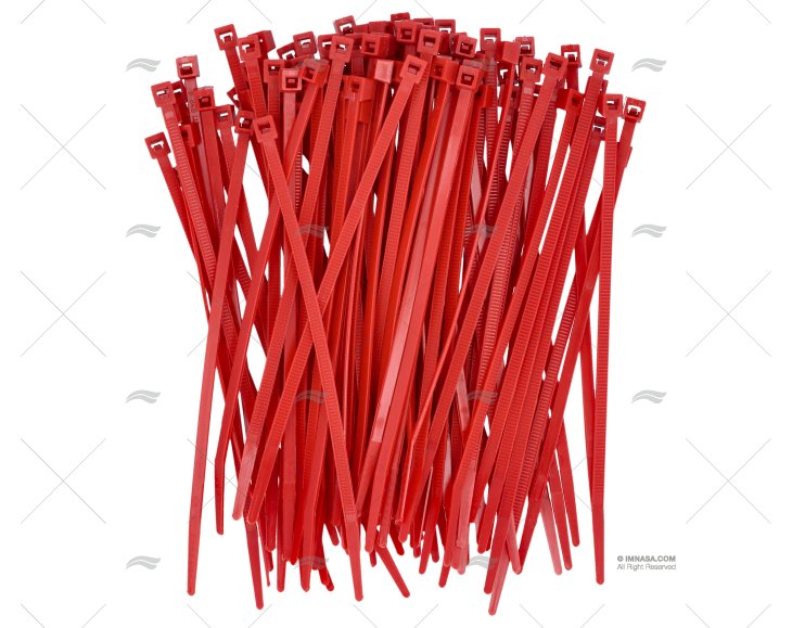 NYLON CABLE-TIE 3,6x140 RED 100 UNITS
