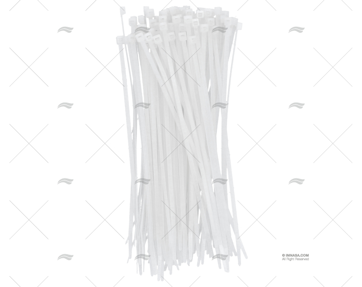 FASCETTA NYLON 3,6x200 BIANCA 100 UNITÀ NORMA