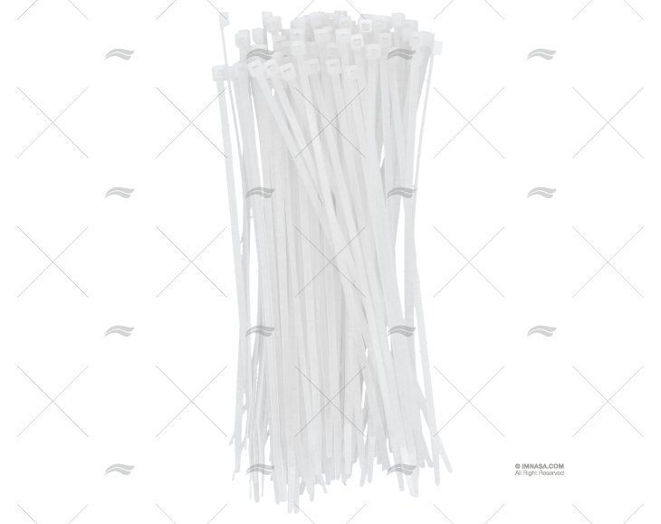 NYLON CABLE-TIE 3,6x200 WHITE 100 UNITS