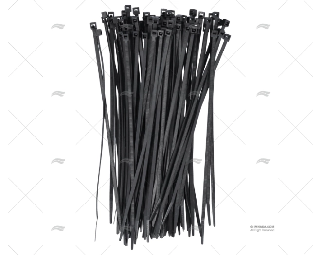 FASCETTA NYLON 3,6x200 NERA 100 UNITÀ NORMA