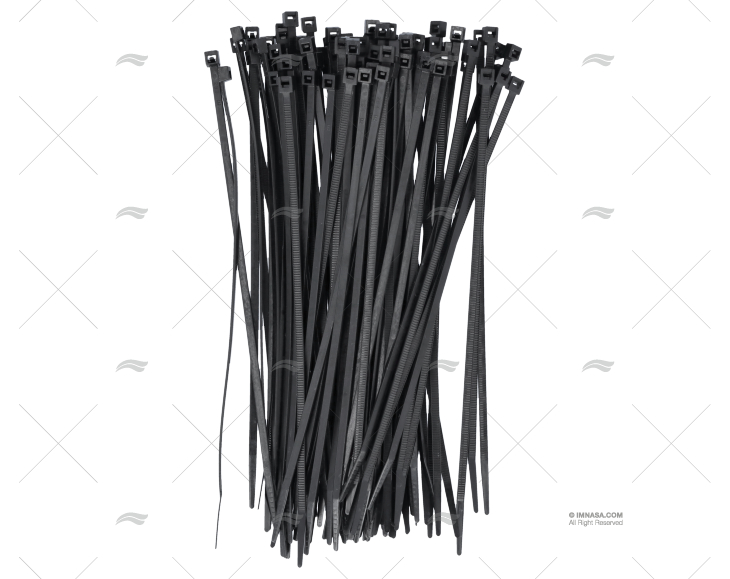 NYLON CABLE-TIE 3,6x200 BLACK 100 UNITS