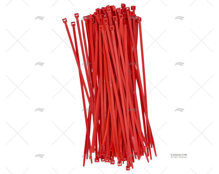 NYLON CABLE-TIE 3,6x200 RED 100 UNITS