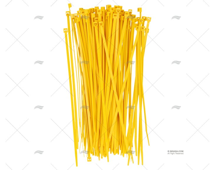 FASCETTA NYLON 3,6x200 GIALLO 100 PZ. NORMA