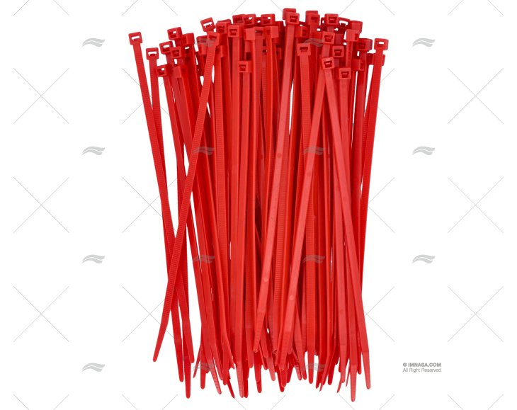 NYLON CABLE-TIE 4,8x200 RED 100 UNITS