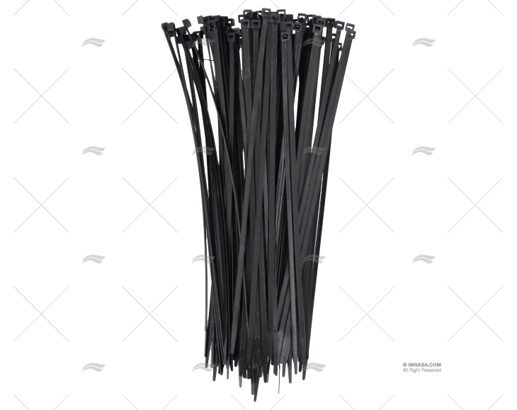 FASCETTA NYLON 4,8x290 NERA 100 UNITÀ NORMA