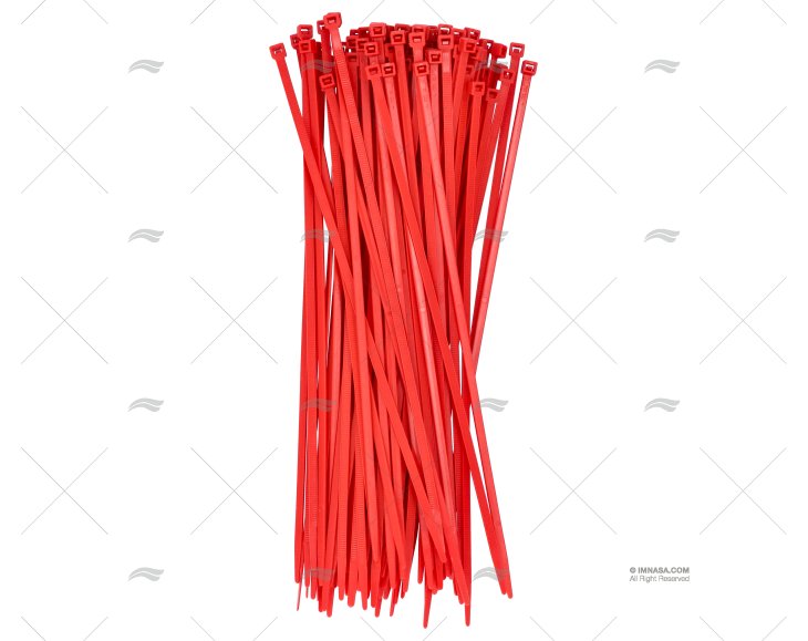 NYLON CABLE-TIE 4,8x290 RED 100 UNITS