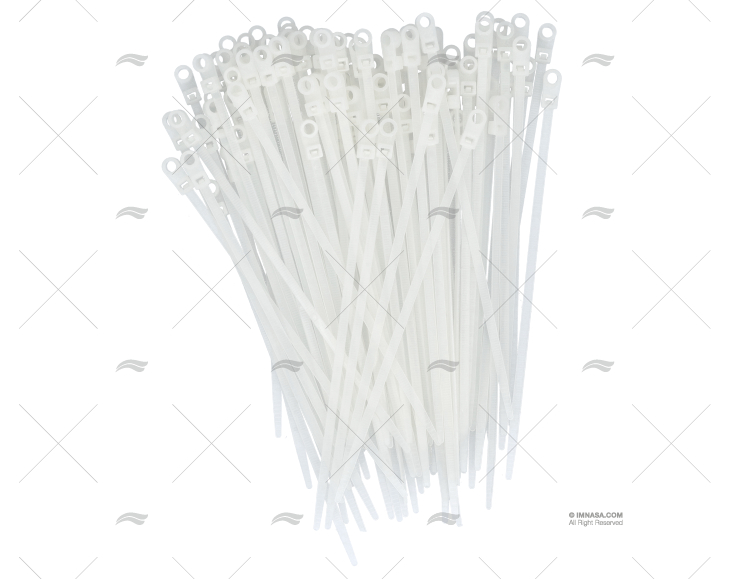 FASCETTA NYLON C/ASOLA 4,8x200 BIANCA 100 PZ. NORMA