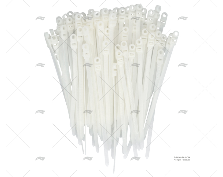 ABRAÇADEIRA NYLON C/OLHAL 7,8x200 BRANCA 100 U. NORMA