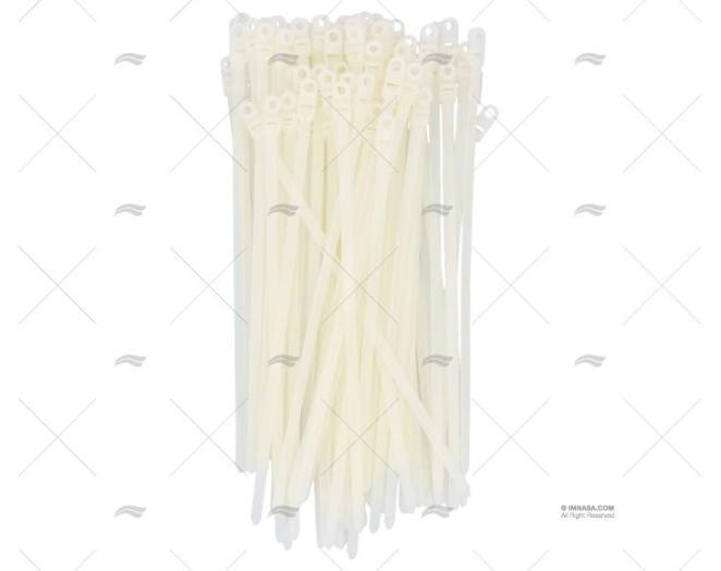 ABRAÇADEIRA NYLON C/OLHAL 7,8x300 BRANCA 100 U. NORMA