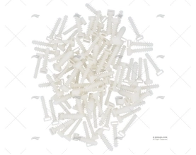 TASSELLO FISSATORE FASCETTA 8mm BIANCO 100 U. NORMA