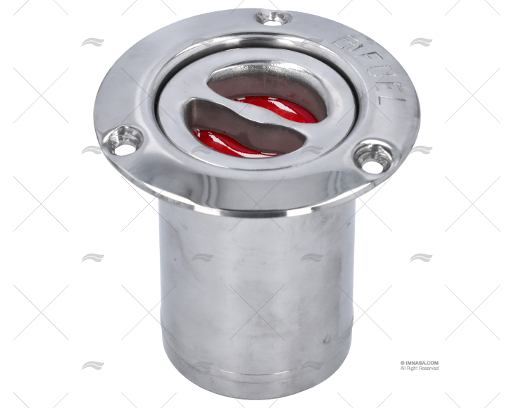 TAMPA GAS 50mm INOX (VERMELHO)