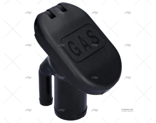 TAPPO GAS 38mm PVC NERO INCLINATO 35ºA PERKO