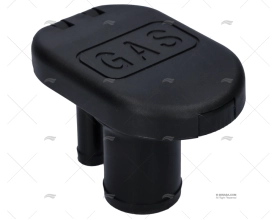 TAPPO GAS 38mm PVC NERO DRITTO PERKO