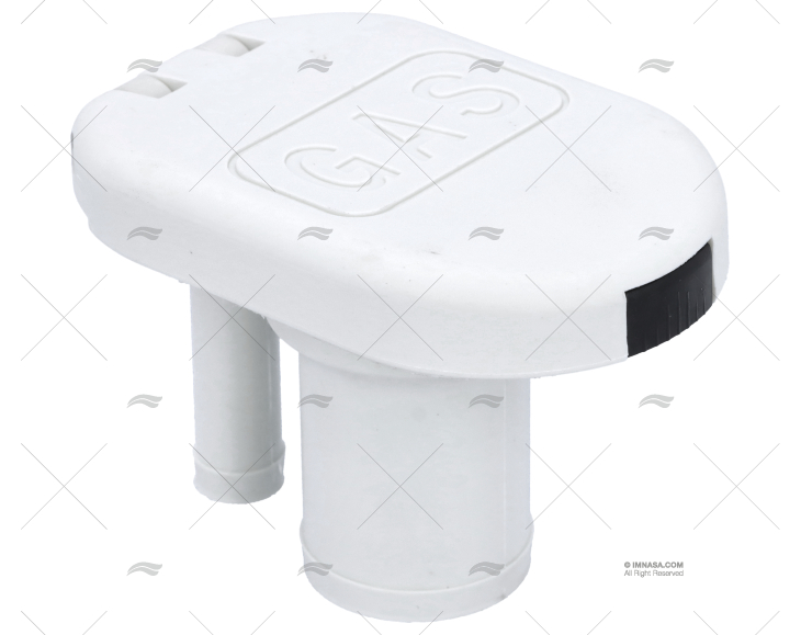 GAS FILL AND TANK VENT HORIZONTAL WHITE