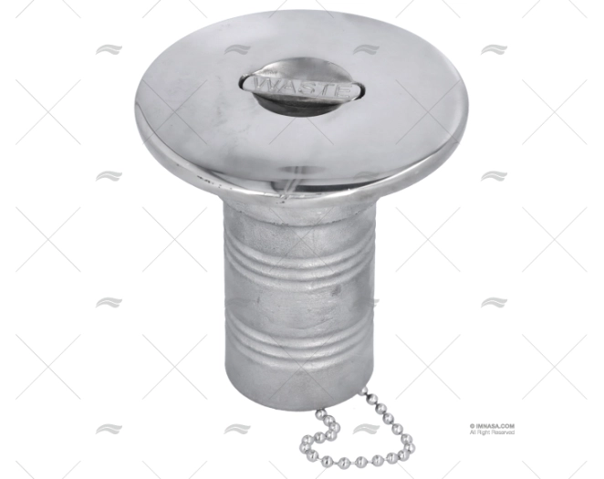TAPPO SCARICO 38mm INOX COPERCHIO 82mm