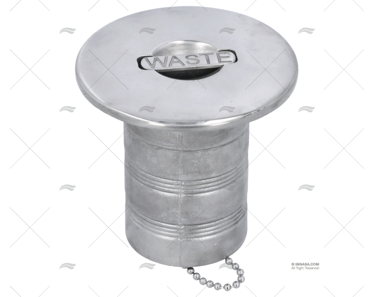 STAINLESS STEEL WASTE CAP 50mm