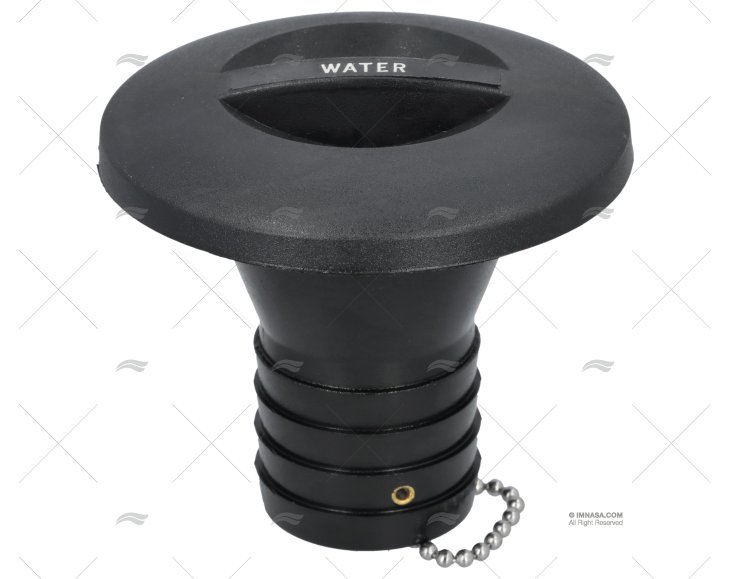 DECK FILL F/WATER 38mm PVC BLACK