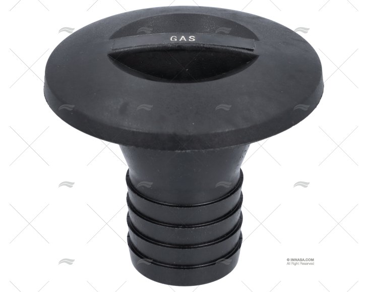 TAMPA GAS 38mm PVC PRETO