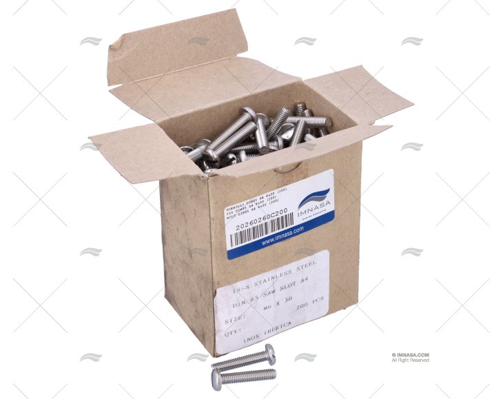 PARAFUSO DIN85 A4 6x30 (200)