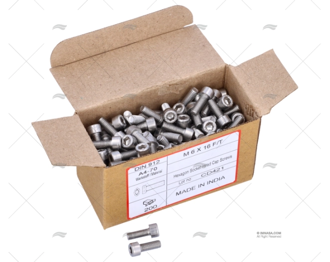 VITE DIN912 A4 6x16 (200)