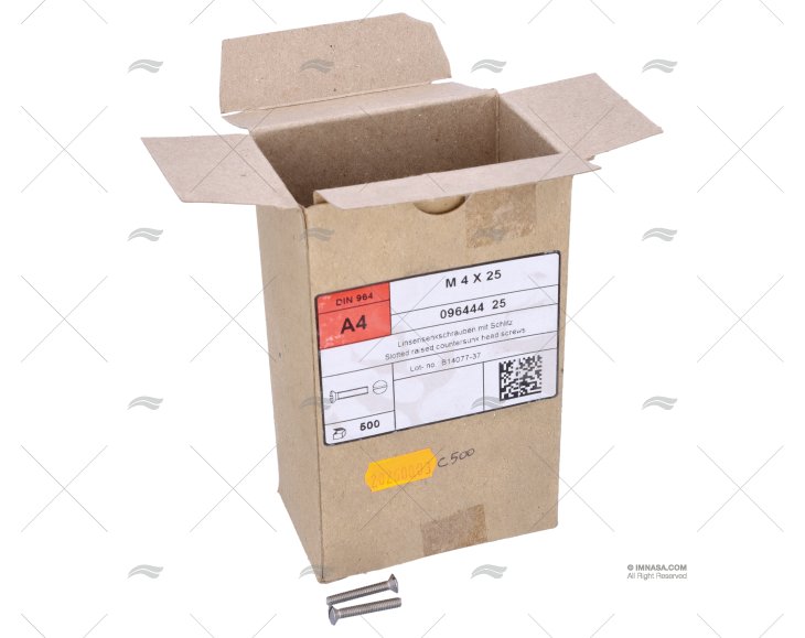 PARAFUSO DIN964 A4 4x25 (500)