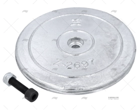 ANODO ZINCO DISCO 130mm ZINETI