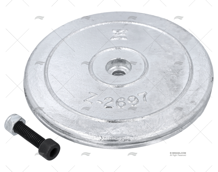 ANODO ZINCO DISCO 130mm ZINETI