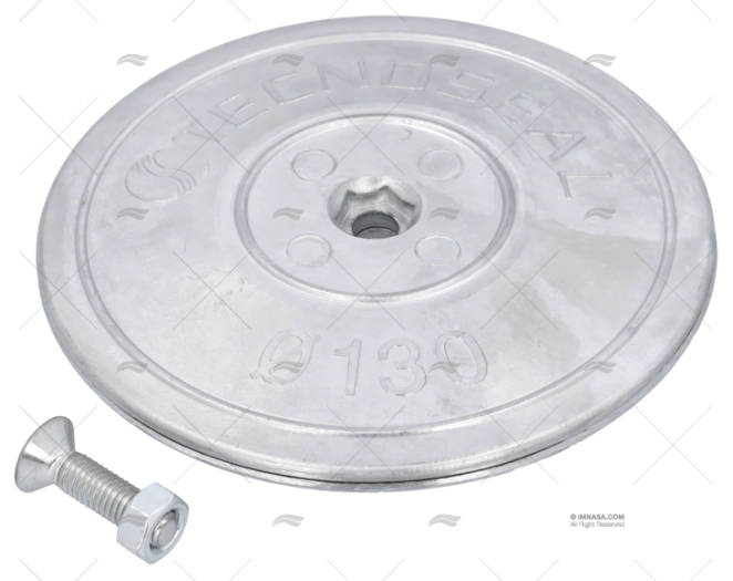 ÂNODO ZINCO DISCO 130mm DUPLO TECNOSEAL