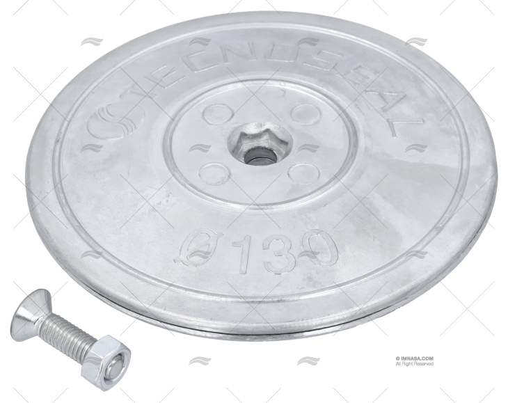 ÂNODO ZINCO DISCO 130mm DUPLO TECNOSEAL