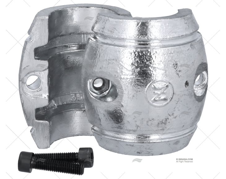 ANODO ZINCO COLLARE  35mm - 1"3/8 ZINETI