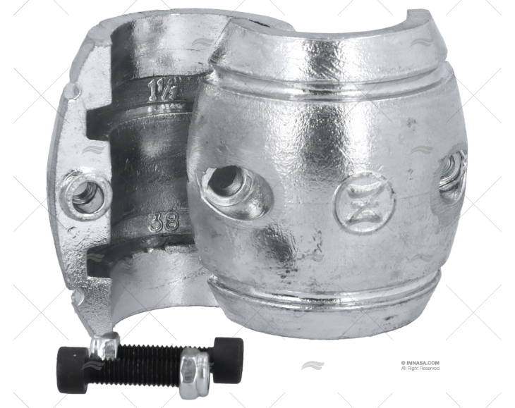 ANODO ZINCO COLLARE  38mm - 1"1/2 ZINETI