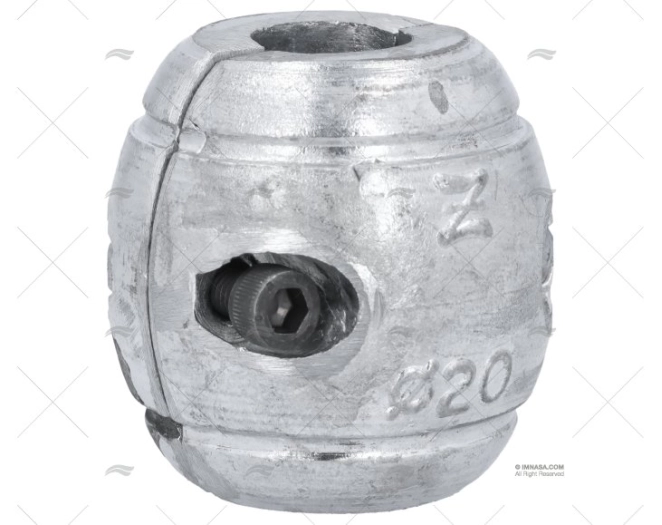 ANODO ZINCO COLLARE  20mm - 6/8" ZINETI