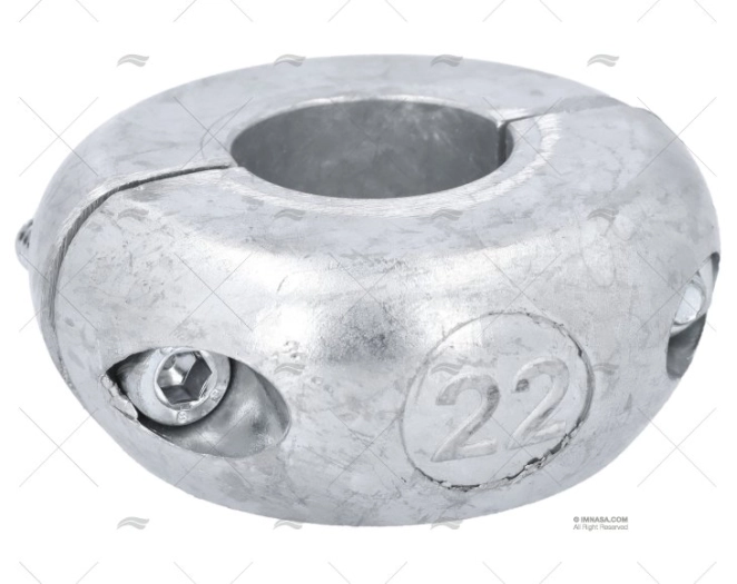 ANODO ZINCO COLLARE  22mm PIATTO