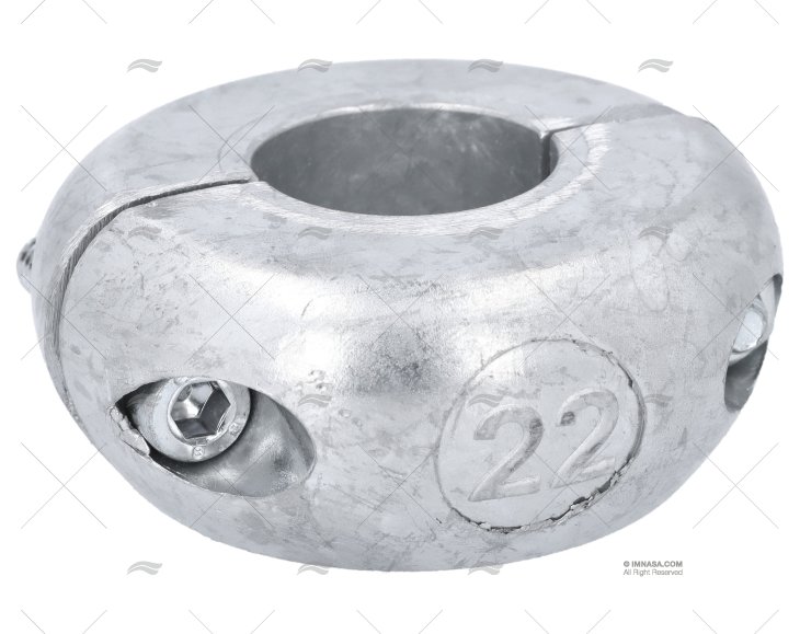 ANODO ZINCO COLLARE  22mm PIATTO