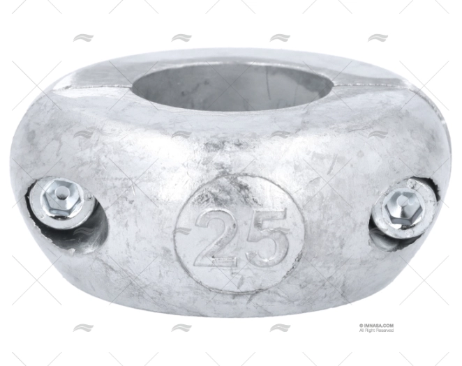 ÂNODO ZINCO ANEL  25mm PLANO