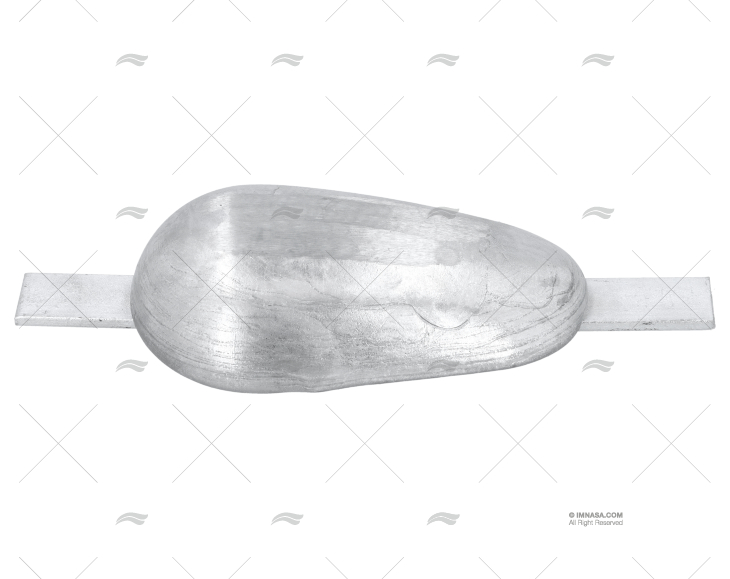 ZINC OVAL FISH ANODE W/PLATE 3kg