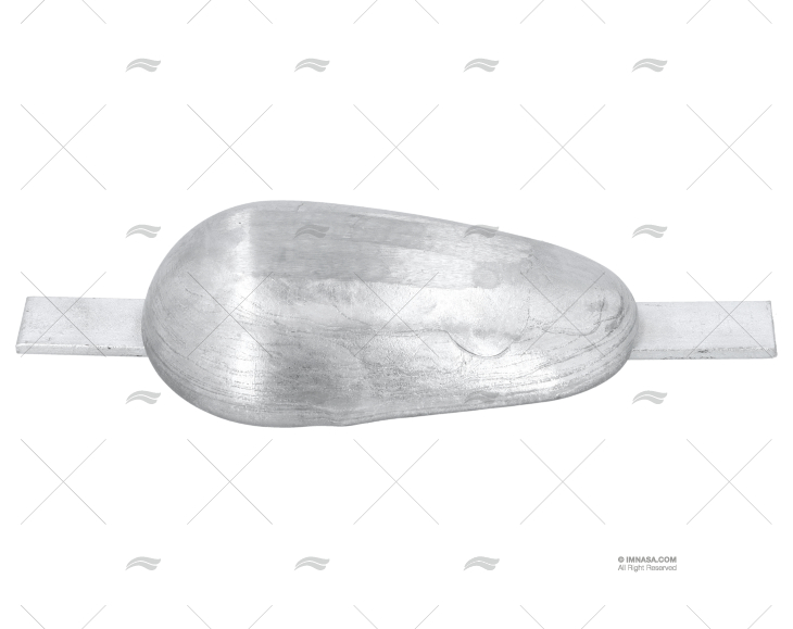ZINC OVAL FISH ANODE W/PLATE 1kg