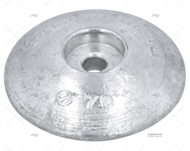 ÂNODO ZINCO LEME  70mm PESADO TECNOSEAL