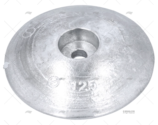ANODO ZINCO TIMONE 125mm PESANTE TECNOSEAL