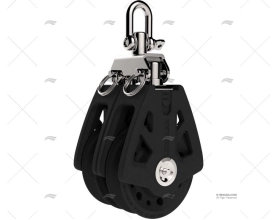 POLIA SYNCHRO T/50 DUPLO MAX. 10mm PRETA LEWMAR