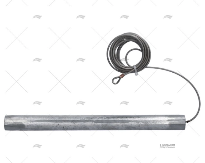 ÂNODO ZINCO BARRA 30x350mm 1,900kg PENDURAR