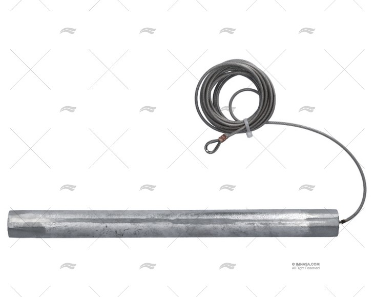 ÂNODO ZINCO BARRA 30x350mm 1,900kg PENDURAR